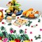 133 PCS Hawaiian Aloha Party Supplies Disposable Dinnerware Set Include Tropical Luau Napkins Plates Cups Tablecloth Knives Forks Spoons, Summer Birthday Party Favors
